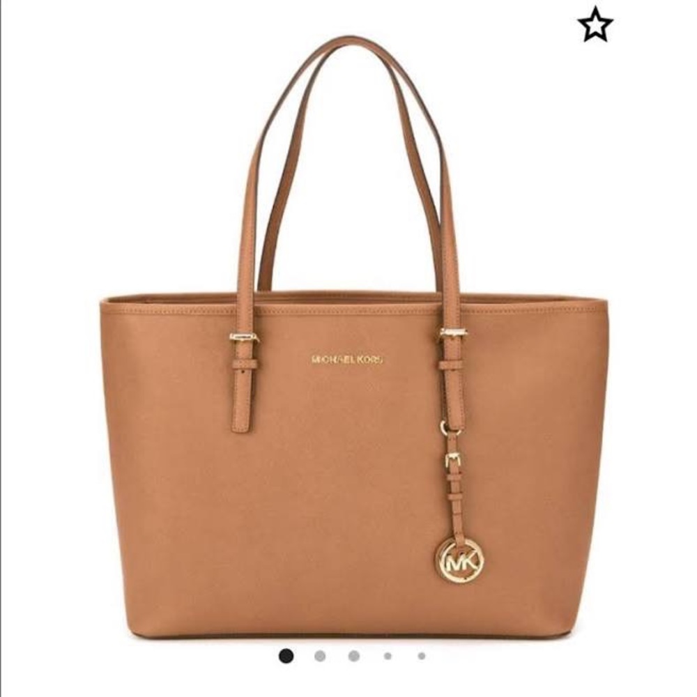 Michael Kors Jet Set Tote (Medium) Brown/Gold